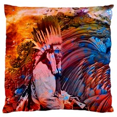 Astral Dreamtime Large Flano Cushion Case (two Sides)