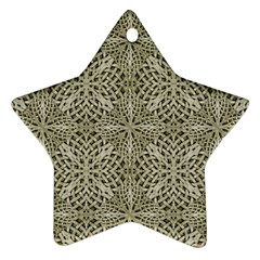 Silver Intricate Arabesque Pattern Star Ornament by dflcprints