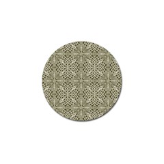 Silver Intricate Arabesque Pattern Golf Ball Marker by dflcprints