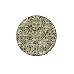 Silver Intricate Arabesque Pattern Golf Ball Marker 4 Pack (for Hat Clip) by dflcprints