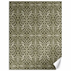 Silver Intricate Arabesque Pattern Canvas 18  X 24  (unframed) by dflcprints