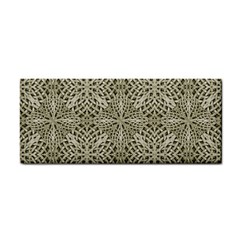 Silver Intricate Arabesque Pattern Hand Towel by dflcprints