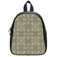 Silver Intricate Arabesque Pattern School Bag (small) by dflcprints