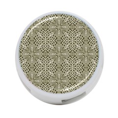 Silver Intricate Arabesque Pattern 4-port Usb Hub (two Sides) by dflcprints