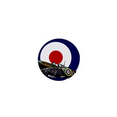 Spitfire And Roundel 1  Mini Button Magnet by TheManCave