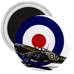 Spitfire And Roundel 3  Button Magnet