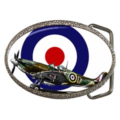 Spitfire And Roundel Belt Buckle (oval) by TheManCave