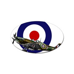 Spitfire And Roundel Sticker (oval) by TheManCave