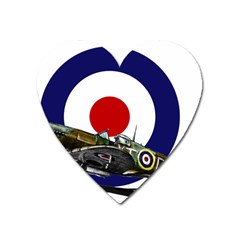 Spitfire And Roundel Magnet (heart)