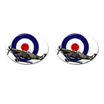 Spitfire And Roundel Cufflinks (Oval) Front(Pair)