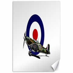 Spitfire And Roundel Canvas 24  X 36  (unframed) by TheManCave