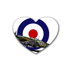 Spitfire And Roundel Drink Coasters (heart) by TheManCave