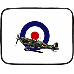 Spitfire And Roundel Mini Fleece Blanket (two Sided) by TheManCave