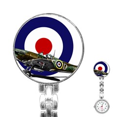 Spitfire And Roundel Stainless Steel Nurses Watch by TheManCave