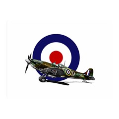 Spitfire And Roundel Double Sided Flano Blanket (mini) by TheManCave