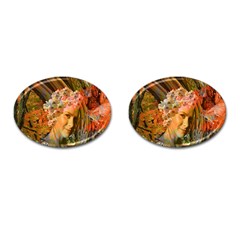 Autumn Cufflinks (oval) by icarusismartdesigns