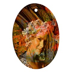 Autumn Oval Ornament (two Sides) by icarusismartdesigns