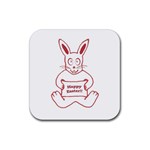 Cute Bunny Happy Easter Drawing i Drink Coaster (Square) Front