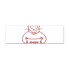 Cute Bunny Happy Easter Drawing I Bumper Sticker by dflcprints