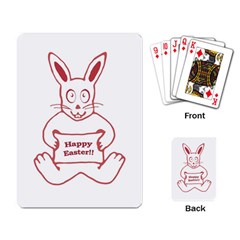 Cute Bunny Happy Easter Drawing I Playing Cards Single Design by dflcprints