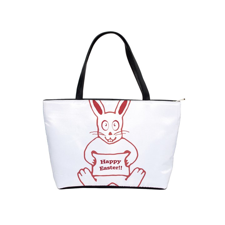 Cute Bunny Happy Easter Drawing i Large Shoulder Bag