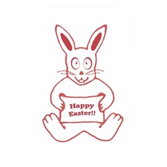 Cute Bunny Happy Easter Drawing I Memory Card Reader (rectangular)