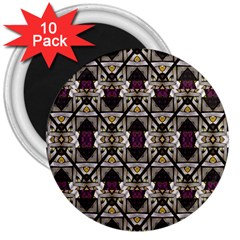 Abstract Geometric Modern Seamless Pattern 3  Button Magnet (10 Pack) by dflcprints