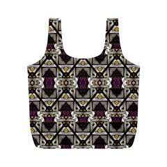 Abstract Geometric Modern Seamless Pattern Reusable Bag (m) by dflcprints