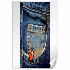 Blue Jean Lady Bug Canvas 24  X 36  (unframed) by TheWowFactor