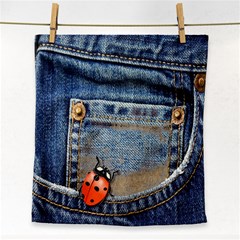 Blue Jean Lady Bug Face Towel by TheWowFactor