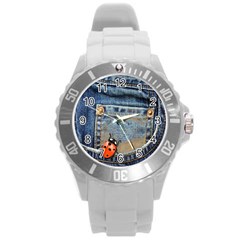 Blue Jean Lady Bug Plastic Sport Watch (large)