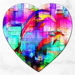 Tim Henderson Dolphins Jigsaw Puzzle (heart) by TheWowFactor