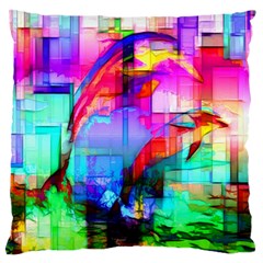 Tim Henderson Dolphins Standard Flano Cushion Case (one Side) by TheWowFactor