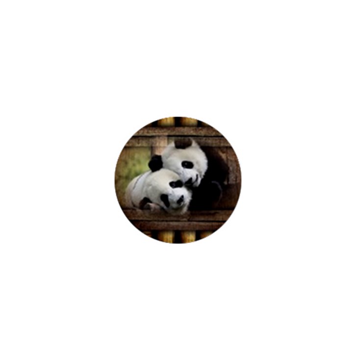 Panda Love 1  Mini Button Magnet