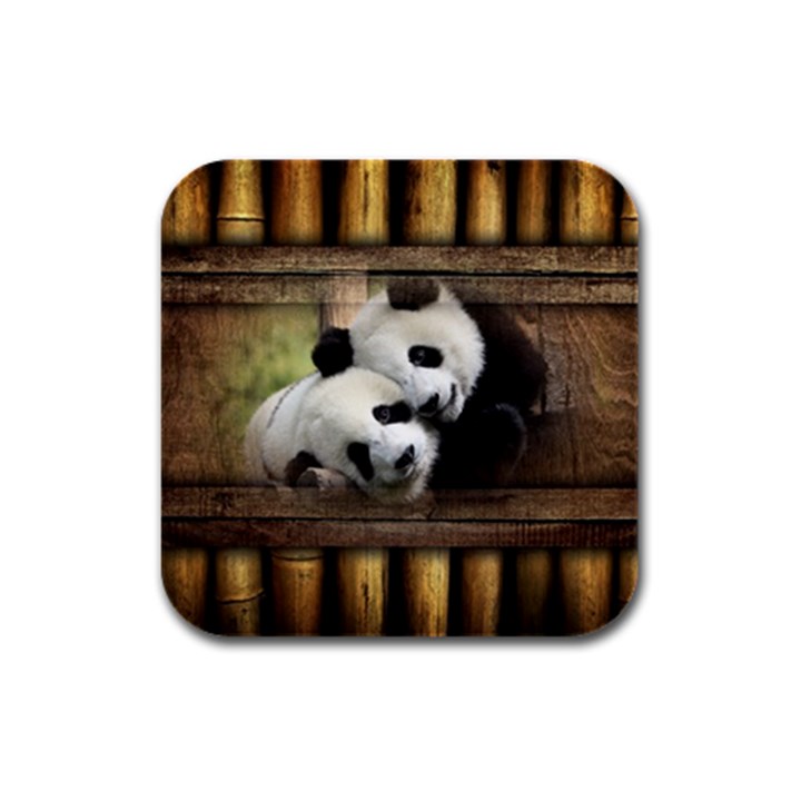 Panda Love Drink Coasters 4 Pack (Square)