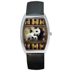 Panda Love Tonneau Leather Watch