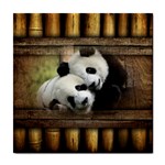 Panda Love Ceramic Tile Front