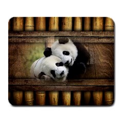 Panda Love Large Mouse Pad (rectangle) by TheWowFactor