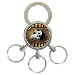 Panda Love 3-ring Key Chain