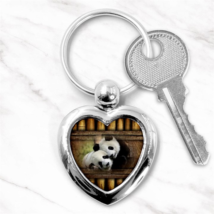 Panda Love Key Chain (Heart)