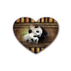 Panda Love Drink Coasters (heart) by TheWowFactor