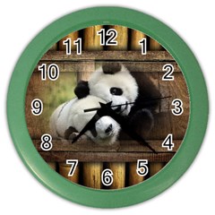 Panda Love Wall Clock (color)