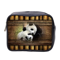 Panda Love Mini Travel Toiletry Bag (two Sides)