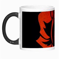 Red Rose Etching On Black Morph Mug