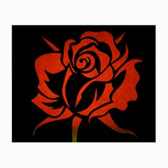 Red Rose Etching On Black Glasses Cloth (small) by StuffOrSomething