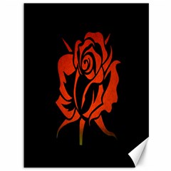 Red Rose Etching On Black Canvas 36  X 48  (unframed) by StuffOrSomething