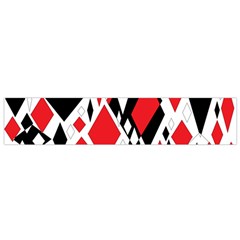 Distorted Diamonds In Black & Red Flano Scarf (Small)