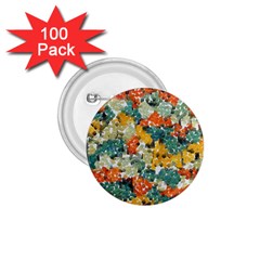 Paint Strokes In Retro Colors 1 75  Button (100 Pack) 