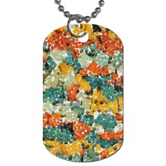 Paint Strokes In Retro Colors Dog Tag (two Sides)