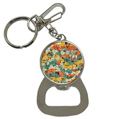 Paint Strokes In Retro Colors Bottle Opener Key Chain